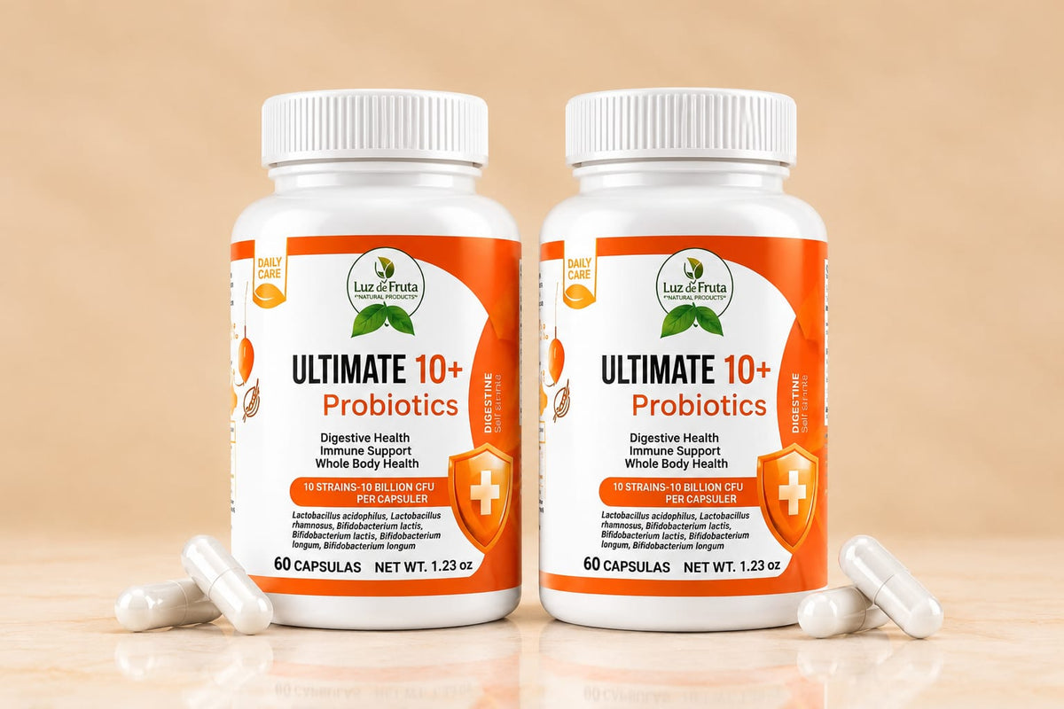 🌿 Ultimate 10+ Probiotics (60 Cápsulas) – Salud Digestiva y Flora Intestinal