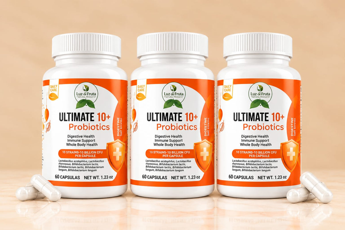 🌿 Ultimate 10+ Probiotics (60 Cápsulas) – Salud Digestiva y Flora Intestinal